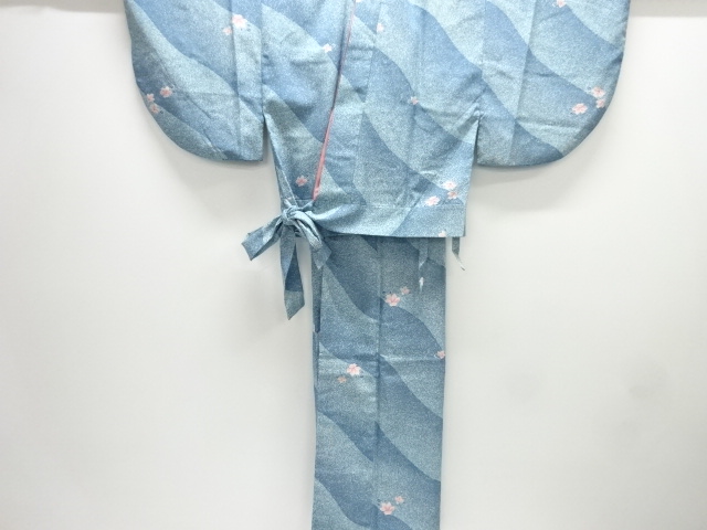 のり散らしに花模様二部式小紋着物